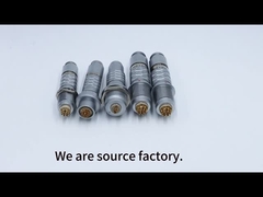 Uyumlu Erkek Dişi Tıbbi LM İtme Çekme Metal Konnektörler ve Dairesel Kablolar